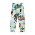 thumbnail image 4 of Junzan Men'S Pajama Pants Cartoon Car Racing Sleepwear Pants Pj Bottoms Drawstring And Pockets, 4 of 9