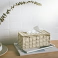 thumbnail image 2 of 3X Rattan Tissue Box, Vintage Napkin Holder, Case Clutter Storage Container Cover, Living Room Desk Decoration (Beige), 2 of 7