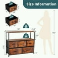 thumbnail image 3 of Nextay TV Stand Dresser with 5 Fabric Drawers, Small Media Console with Open Shelf for 45-Inch TV, Storage Organizer for Bedroom, Dorm, or Living Room, 3 of 9