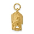 thumbnail image 2 of 14k Yellow Gold Polished and satin Church Charm 16x15mm Pendant Necklace for Women - 3.0 Grams, 2 of 3