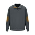 thumbnail image 4 of Sweatshirts for Men Casual Solid Color Hoodless Keep Warm Long Sleeve Pullover Top Shirt, 4 of 7