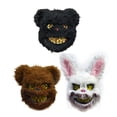 thumbnail image 3 of Máscara de terror de Halloween, disfraz de conejo, oso, para fiesta de carnaval, máscara facial de Halloween para Navidad, 3 of 7
