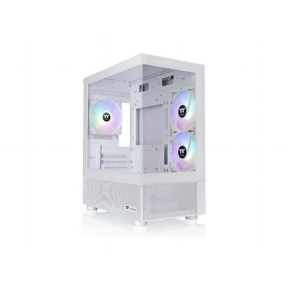 Thermaltake View 170 TG ARGB Snow Micro-ATX Case; 3x120mm ARGB Fans included; Supports Up to 280mm Radiator; Front & Side Dual Tempered Glass Panel; CA-1Z4-00M6WN-00; 3 Year Warranty