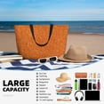 thumbnail image 4 of Large Beach Bags Water-resistant Sandproof - Orange Glitter Cute Beach Tote Bags for Women with Zipper, 4 of 6