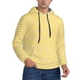 thumbnail image 2 of Sikiie Yellow Gingham Men's Hoodie, Essentials Hoodie, Sweatshirt, Pullover Hooded Sweatshirt for Men-4X-Large, 2 of 7