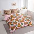 thumbnail image 2 of Erosebridal Kawaii Animal Capybara Twin Bedding Sets 7-Piece For Boys Girls,Kids Palm Tree Summer Holiday Bedding Comforter Set,Pink Reversible, 2 of 6