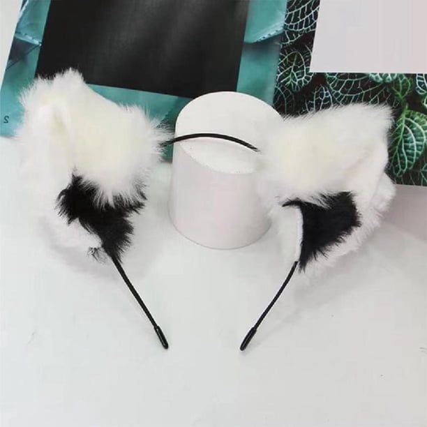 Anime Animal Long Furry Ears Diadema Horquils Accesorios para El Cabello Banda para El Cabello para Niñas Mujeres de Cumpleaño BLESIY Aro de pelo de oreja de gato