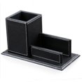 thumbnail image 1 of Kingfom Organizador De Escritorio De Cuero Pu Y Accesorios Portalápices Para Escritorio Con Soporte Para Tarjetas De Visita Colección De Suministros De Oficina Escolar Caddy Negro, 1 of 5