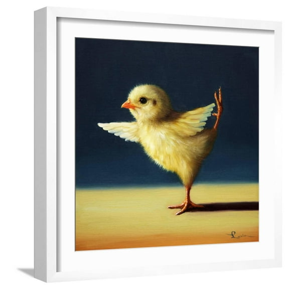 Art.com Yoga Chick Dancer Pose Art Print by Lucia Heffernan, White Frame Wall Art, 21" x 21"