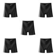 thumbnail image 1 of Qarigey Pantalones de seguridad de cintura alta debajo de la Bragas push-up de verano Abdomen Belly Hip Lift Ropa interior Negro XL Type2 NO2, 1 of 6