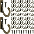 thumbnail image 1 of Bronce 100 Piezas Ganchos para Vestido Montados en la Pared Ganchos para Abrigos y 110 Piezas Tornillos para Colgar Llaves Ganchos de Joyería, 1 of 7