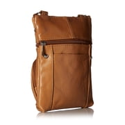 Roma Leathers Genuine Leather Multi-Pocket Crossbody Purse Bag