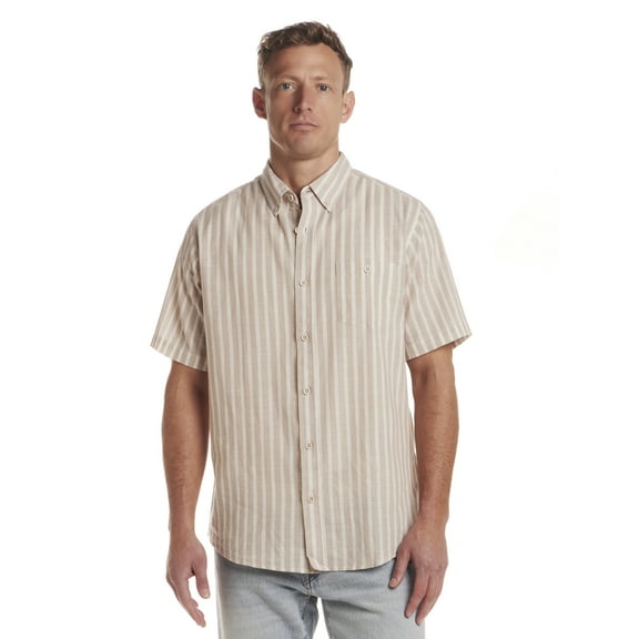 Frontier Threads Men's Striped Short Sleeve Buttondown Shirt