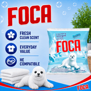 Foca Powder Laundry Detergent for Tough Stains, Enzyme Formula, 11.02 lbs