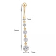 thumbnail image 3 of K-KED Butterfly Belly Button Bar Barbell Drop Dangle Body Piercing Navel Ring Bar Gift-Gold, 3 of 6