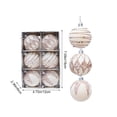 thumbnail image 3 of 6Pcs Flocking Christmas Ball Ornaments Set Shatterproof Xmas Tree Decorations, 3 of 9