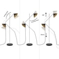 thumbnail image 4 of SAFAVIEH Dwyer 68 in. Modern Black Metal Floor Lamp with Black Shade, 4 of 7