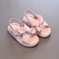 thumbnail image 2 of URMAGIC Summer Toddler Little Girls Soft Leather Bow Non-Slip Sandals with Bow, 2 of 12