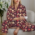 thumbnail image 6 of Daiia cool rock Skull record for Women's Long-Sleeved Pajama Set – Soft & Comfortable Sleepwear Button-Up Pajamas Cozy Lounge Wear-Medium, 6 of 7