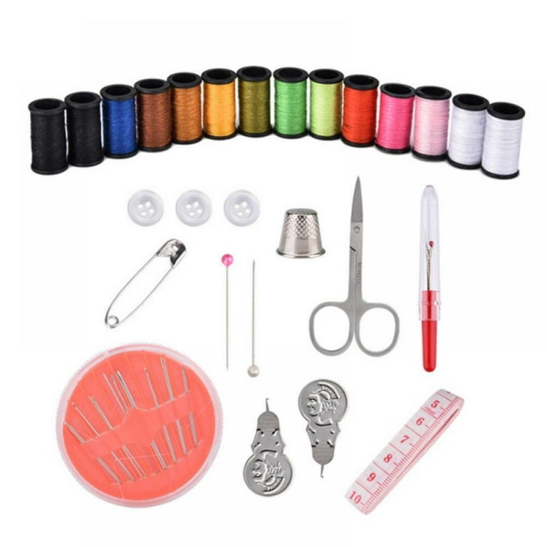Easy to Use Sewing Kit for Adults - Over 100 Sewing Supplies and  Accessories, Needle and Thread Kit for Mending - Basic Hand Sewing Kits for  Small