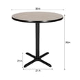 thumbnail image 3 of Hampden Furnishings Bennet Collection Steel Frame 36" Round Top, X Base, 36" Height Cafe Table, Black Frame/Grey Nebula Top, 3 of 5