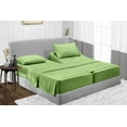 thumbnail image 2 of Split King 5-Piece Sheet Set, 400-TC Giza Cotton, 25 inch Deep Pockets - Sage, 2 of 7