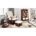 thumbnail image 3 of AFG Baby Furniture Sleigh Glider and Ottoman Espresso with Beige Cushions, 3 of 8