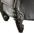 thumbnail image 2 of Traditional Fabric Upholstered Wooden Chair with Tufted Details Gray, 2 of 3