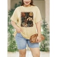 thumbnail image 3 of XCHQRTI Plus Size Daisy Women Tshirt Graphic Oversized Tees Short Sleeve Casual Tee, 3 of 7