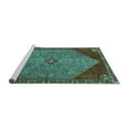thumbnail image 2 of Ahgly Company Machine Washable Indoor Rectangle Persian Turquoise Blue Traditional Area Rugs, 8' x 12', 2 of 4