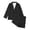 Black, variant on Girls Solid Color Blazer & Shorts Set, 2Pcs formal Outfit for Special Occasions Color:Light Purple,Size:3-4 Years