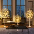 thumbnail image 3 of SESSLIFE 5FT 72 LED White Twig Tree with Lights for Christmas Holiday Wedding Room Decorations Indoor Outdoor Use, 3 of 9