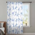 thumbnail image 4 of Purple Blue Bow Ribbon Sheer Curtains 84 Inches Long, Vintage Modern Art Bowknot Light Filering Curtains, Breathable Simi Curtain Privacy Drapes for Living Room Bedroom Lightweight Window Treatment, 4 of 9