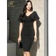 thumbnail image 1 of H Han Queen-vestido de tubo de oficina para mujer, Vestidos de vaina de fondo a la moda, rojo/Negro, ajustado, informal, primavera y verano, 2023, 1 of 4