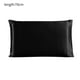 thumbnail image 1 of Funda de almohada de seda de morera Funda de almohada transpirable de 2 lados Funda de almohada de color sólido para la piel del cabello, Negro, 51x76cm kenally HA003379-19, 1 of 7