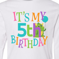 thumbnail image 4 of Inktastic 5th Birthday 5 Year Old Funny Monster Long Sleeve Youth T-Shirt, 4 of 5