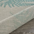 thumbnail image 6 of LR Home Samara 7'10" x 9'10", Gray/Aqua Blue Palms Fade, Stain, and Moisture Resistant Indoor/Outdoor Area Rug, 6 of 8