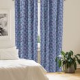 thumbnail image 2 of Ambesonne Boho Hippie Window Curtains, Feathers Illustration, Each 28" W x 63" L, Dark Violet Pink Blue, 2 of 4
