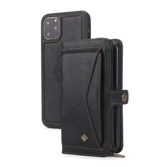 Case For IPhone 16/16 Pro/16 Pro Max/16 Plus, Card Holder Shockproof Protection Shell, Leather Flip Folio Case, Dust-Proof Dropproof Zipper Wallet Cover