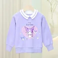 thumbnail image 5 of Sudadera con capucha de manga larga para niños, suéter con cuello de princesa Sanrios, dibujos animados, My Melody, Cinnamoroll, Kuromi, 5 of 5