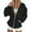 Black, variant on Womens Zip Up Hoodie, Yigetop Womens Oversized Solid Color Sweatshirts Pullover Lapel Women's Loose Casual Hoodie Zipper Sweatshirts Jacket for Women Beige L