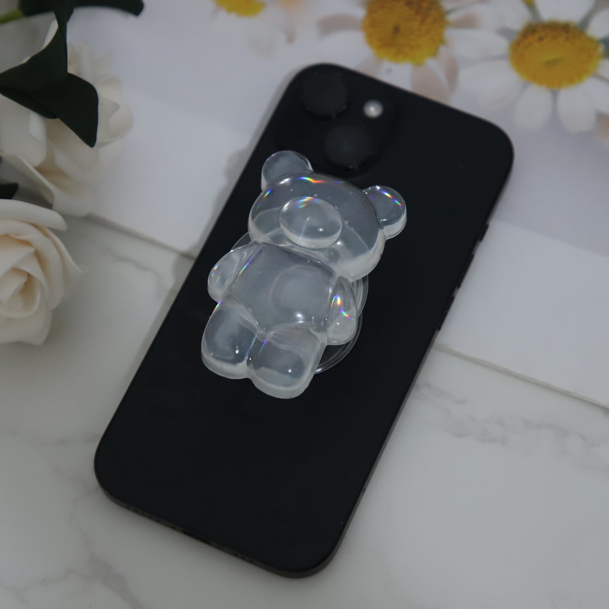 Unique Bargains Holographic Bear Phone Grip 1Pc Multicolored