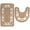 camel, variant on Rose Bathroom Rugs 1 Piece, Polyester Bath Shower Mat Non-Skid Absorbent Shaggy Toilet Floor Rug - Green