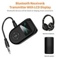 thumbnail image 2 of 1* Bluetooth Adapter Set, Bluetooth 5.0 Audio Receiver Transmitter LCD Display Handfrees Calling 3.5mm AUX, 2 of 2