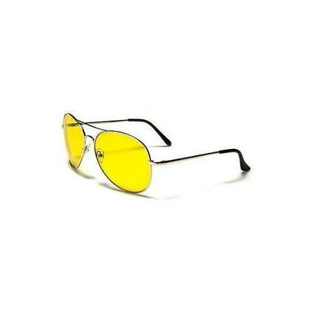 SPORT WRAP HD NIGHT DRIVING PILOT SUNGLASSES YELLOW HIGH DEFINITION (Best Glasses For Pilots)