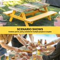 thumbnail image 6 of Country Flowers Table Cloths for 6 Foot Rectangle Tables, Farmhouse Floral Windows Pots Plants Patio Waterproof Elastic Fitted Tablecloths, Washable Rectangular Table Cover for Camping, 6 of 8