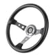 thumbnail image 4 of Volante Universal de aluminio de 14 pulgadas y 350mm para coche, de cuero PU, deportivo, para carreras, color plateado Jadeshay A, 4 of 8