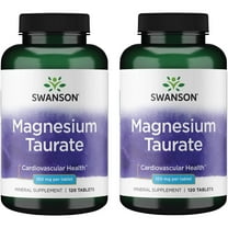 Swanson Magnesium Taurate - Mineral Supplement - Natural Magnesium & Taurine Formula- (120 Tablets, 100mg Each) (2 Pack)