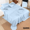 thumbnail image 2 of Juego de sábanas Utopia Bedding Queen de microfibra cepillada, color azul hielo, 2 of 7