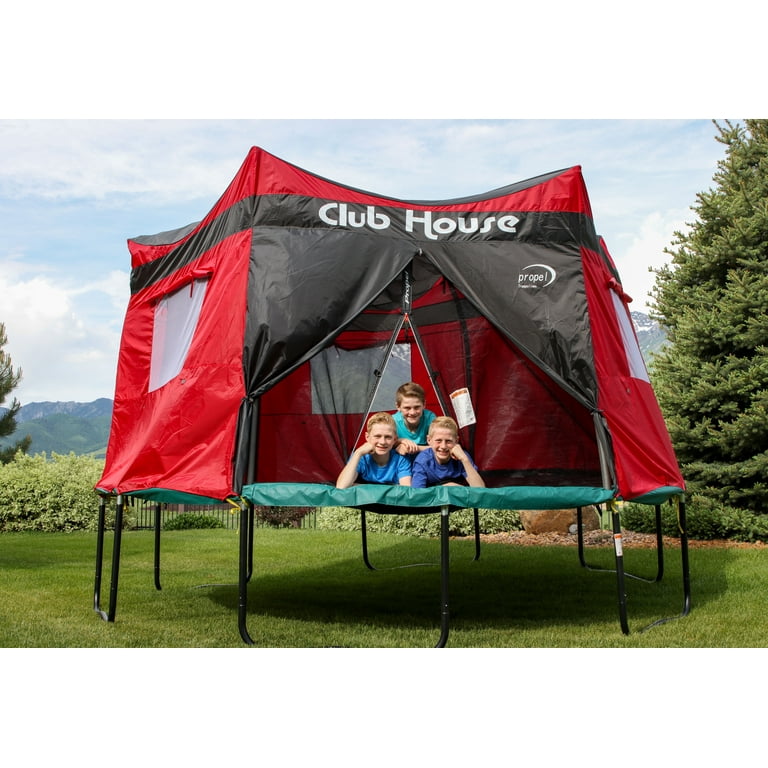 Trampolines 14' Red Clubhouse For (Trampoline not Included) - Walmart.com
